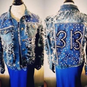 Custom "313"Denim Jacket